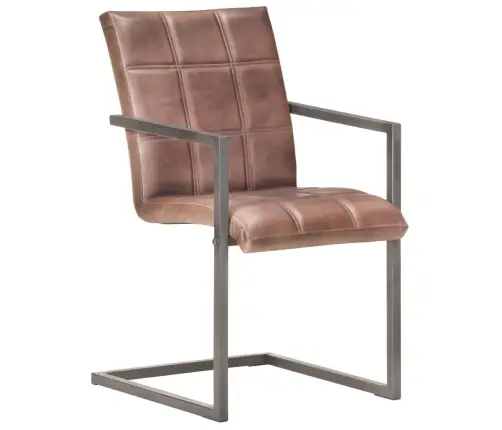 Konsoles Virtuves Krēsli, 2 Gab., Bružāti Brūna Dabīgā Āda Vidaxl