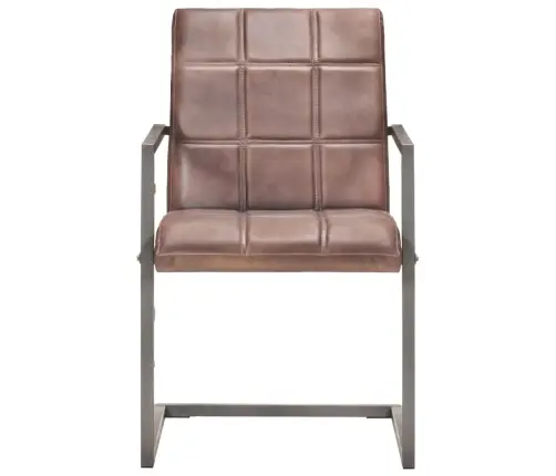 Konsoles Virtuves Krēsli, 2 Gab., Bružāti Brūna Dabīgā Āda Vidaxl