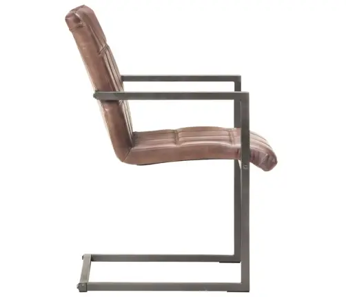 Konsoles Virtuves Krēsli, 2 Gab., Bružāti Brūna Dabīgā Āda Vidaxl