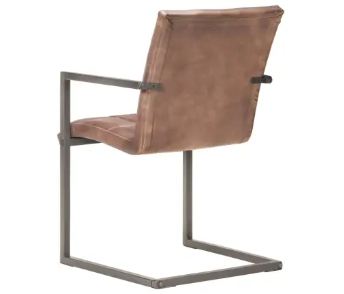 Konsoles Virtuves Krēsli, 2 Gab., Bružāti Brūna Dabīgā Āda Vidaxl