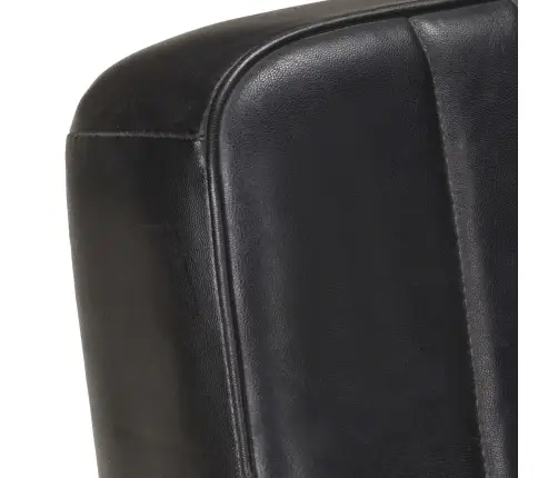 Konsoles Atpūtas Krēsls, Melna Dabīgā Āda Vidaxl