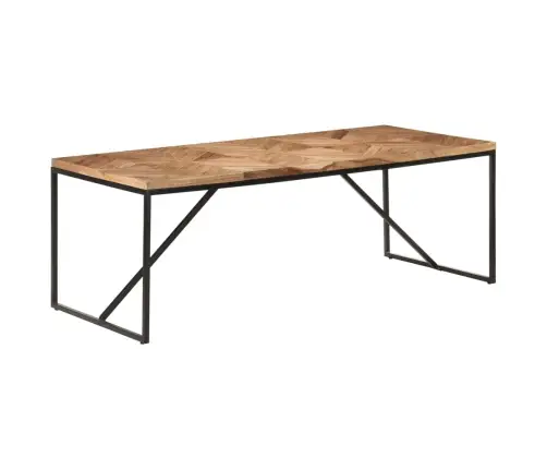 Virtuves Galds, 200X90X76 Cm, Akācijas, Mango Masīvkoks Vidaxl