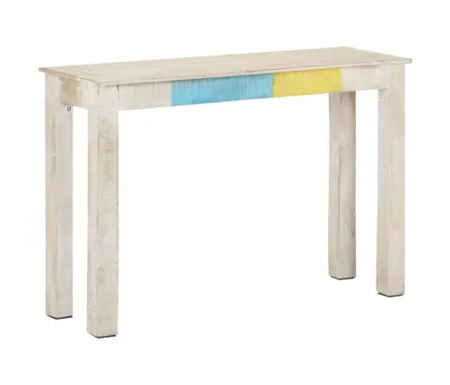 Konsoollaud, Valge, 115 X 35 X 77 cm Töötlemata Mangopuit