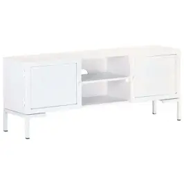 Tv Skapītis, Balts, 115X30X46 Cm, Mango Masīvkoks Vidaxl