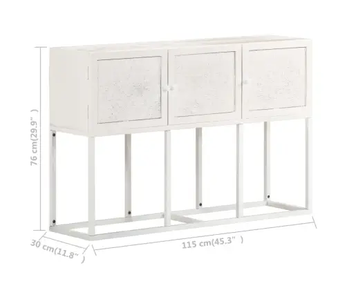 Kumode, 115X30X76 Cm, Mango Masīvkoks Vidaxl