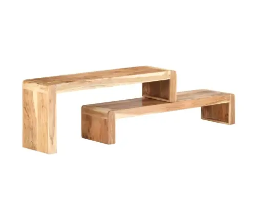 2-Daļīgs Tv Skapītis, Akācijas Masīvkoks Vidaxl