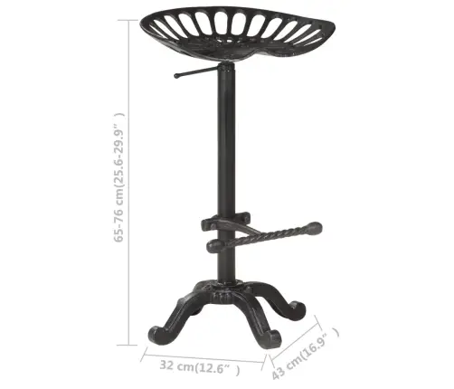 Bāra Krēsls, Melns Čuguns Vidaxl