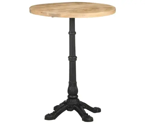 Bistro Galds, Ø60X76 Cm, Neapstrādāts Mango Koks Vidaxl