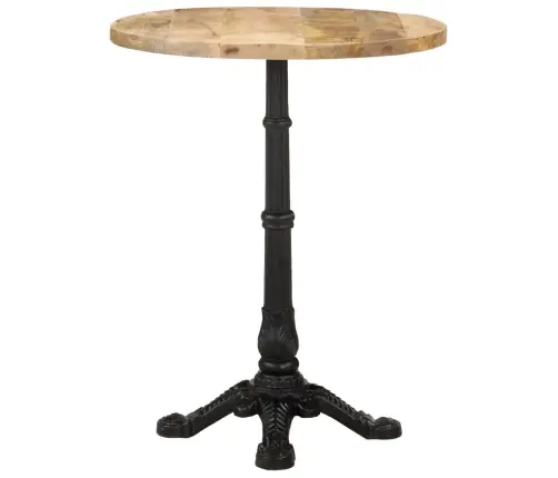 Bistro Galds, Ø60X76 Cm, Neapstrādāts Mango Koks Vidaxl