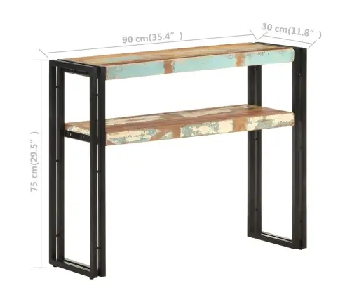 Konsoles Galdiņš, 90X30X75 Cm, Pārstrādāts Masīvkoks Vidaxl