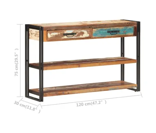 Kumode, 120X30X75 Cm, Pārstrādāts Masīvkoks Vidaxl