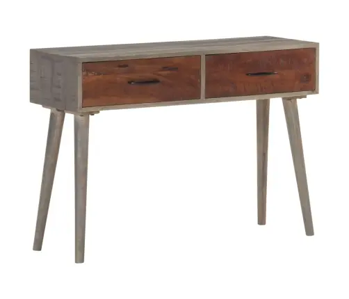 Konsoles Galdiņš, Pelēks, 110X35X75 Cm, Mango Masīvkoks Vidaxl