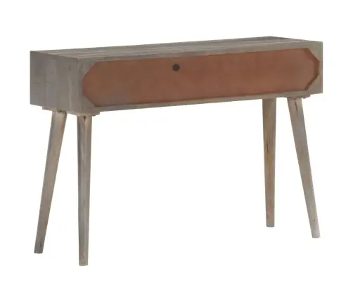 Konsoles Galdiņš, Pelēks, 110X35X75 Cm, Mango Masīvkoks Vidaxl