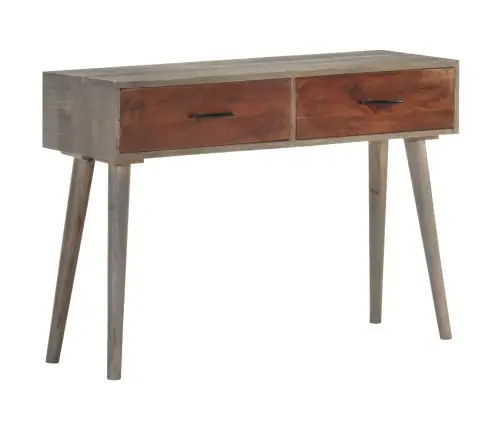 Konsoles Galdiņš, Pelēks, 110X35X75 Cm, Mango Masīvkoks Vidaxl
