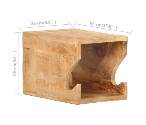 Sienas Velosipēda Turētājs, 35X25X25 Cm, Mango Masīvkoks Vidaxl