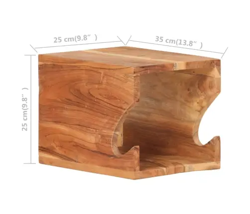 Sienas Velosipēda Turētājs, 35X25X25 Cm, Akācijas Masīvkoks Vidaxl