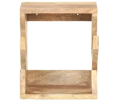 Sienas Skrituļdēļu Plaukts, 25X20X30 Cm, Mango Masīvkoks Vidaxl