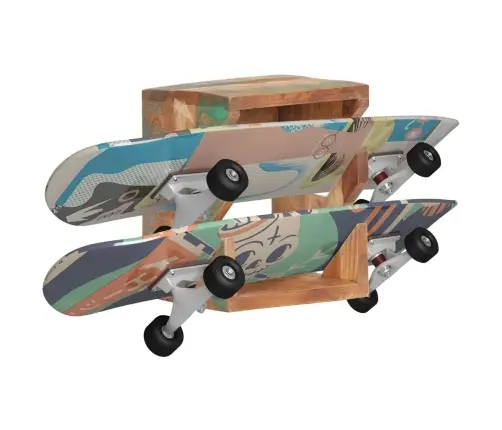 Sienas Skrituļdēļu Plaukts, 25X20X30 Cm, Pārstrādāts Masīvkoks Vidaxl