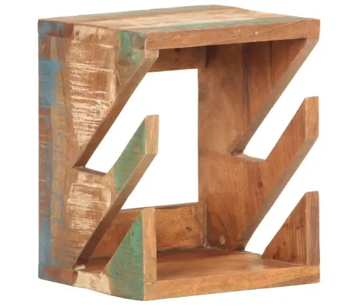 Sienas Skrituļdēļu Plaukts, 25X20X30 Cm, Pārstrādāts Masīvkoks Vidaxl