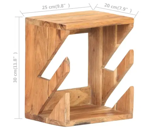 Sienas Skrituļdēļu Plaukts, 25X20X30 Cm, Akācijas Masīvkoks Vidaxl