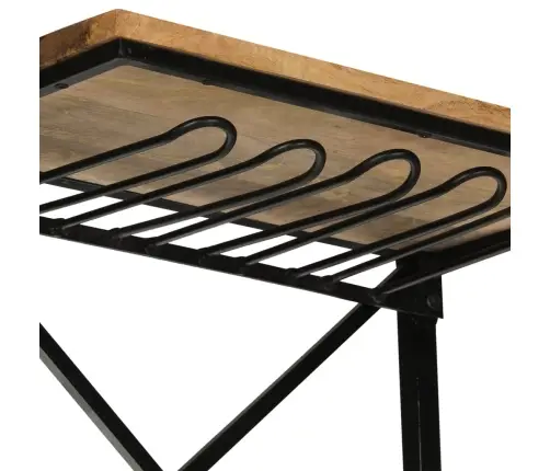 Spintelė Vynui, Geltona, 49X31X172cm Mango Medienos Masyvas