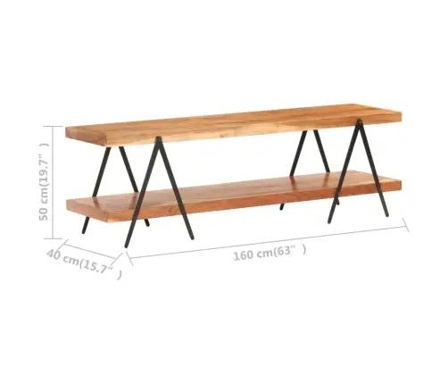 Tv Galdiņš, 160X40X50 Cm, Akācijas Masīvkoks Vidaxl Tv Galdiņš, 160X40X50 Cm, Akācijas Masīvkoks Vidaxl