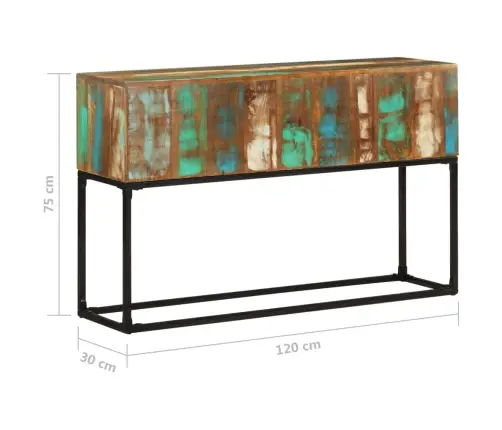 Konsolinis Staliukas, 120X30X75 cm Perdirbtos Medienos Masyvas