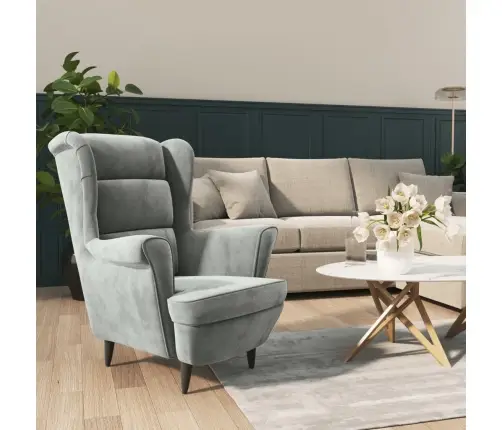 Atpūtas Krēsls, Gaiši Pelēks Samts Vidaxl