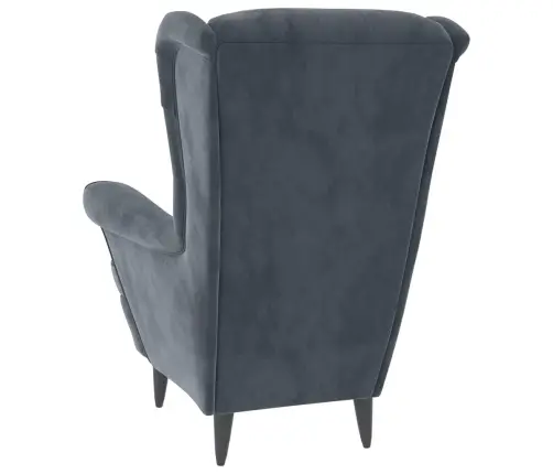 Atpūtas Krēsls, Tumši Pelēks Samts Vidaxl