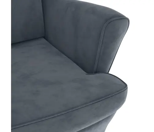 Atpūtas Krēsls, Tumši Pelēks Samts Vidaxl