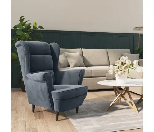 Atpūtas Krēsls, Tumši Pelēks Samts Vidaxl