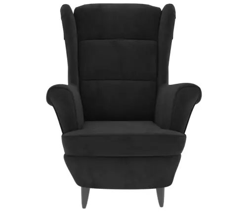 Krėslas, Juodos Spalvos, Aksomas Krėslas, Juodos Spalvos, Aksomas