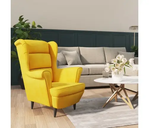 Atpūtas Krēsls, Sinepju Dzeltens Samts Vidaxl