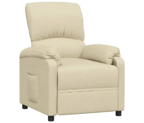Atpūtas Krēsls, Atgāžams, Krēmkrāsas Audums Vidaxl