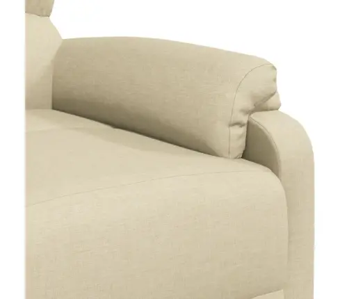 Atpūtas Krēsls, Atgāžams, Krēmkrāsas Audums Vidaxl