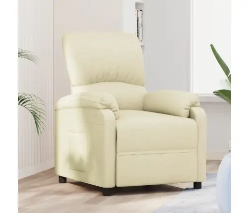 Atpūtas Krēsls, Atgāžams, Krēmkrāsas Audums Vidaxl