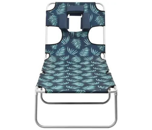 Saliekams Sauļošanās Zvilnis Ar Galvas Spilvenu, Tērauds Vidaxl Saliekams Sauļošanās Zvilnis Ar Galvas Spilvenu, Tērauds Vidaxl