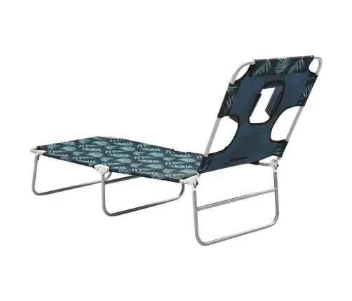 Saliekams Sauļošanās Zvilnis Ar Galvas Spilvenu, Tērauds Vidaxl Saliekams Sauļošanās Zvilnis Ar Galvas Spilvenu, Tērauds Vidaxl