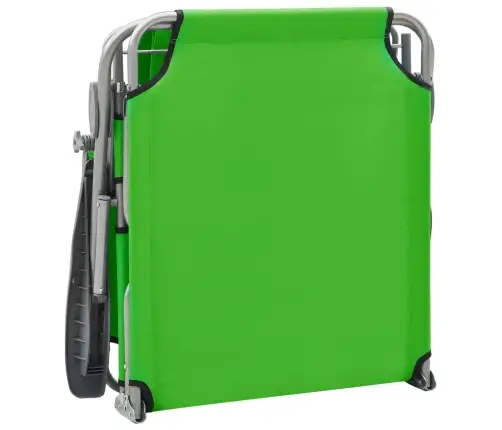 Saulės Gultas Su Stogeliu, Žalios Spalvos, Plienas