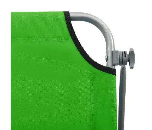 Saulės Gultas Su Stogeliu, Žalios Spalvos, Plienas