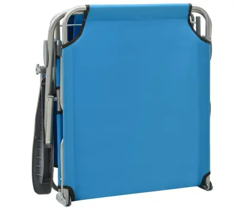 Sauļošanās Zvilnis Ar Jumtiņu, Tērauds, Zils Vidaxl