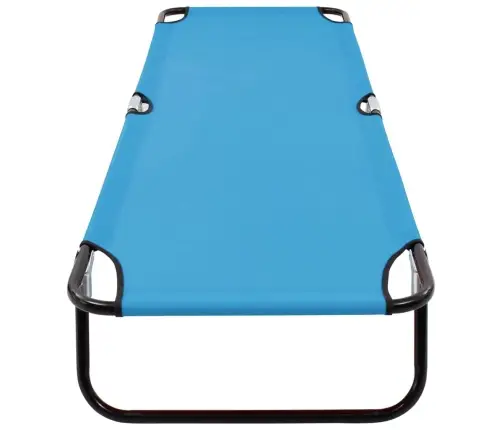 Saliekams Sauļošanās Zvilnis, Tērauds, Tirkīzzils Vidaxl