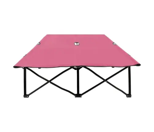 Saliekams Sauļošanās Zvilnis, Divvietīgs, Tērauds, Rozā Vidaxl Saliekams Sauļošanās Zvilnis, Divvietīgs, Tērauds, Rozā Vidaxl