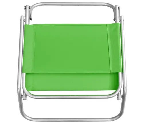 Salokāmi Pludmales Krēsli, 2 Gab., Zaļš Audums Vidaxl