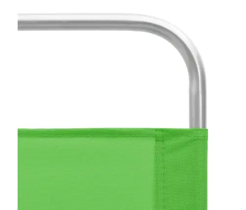 Salokāmi Pludmales Krēsli, 2 Gab., Zaļš Audums Vidaxl