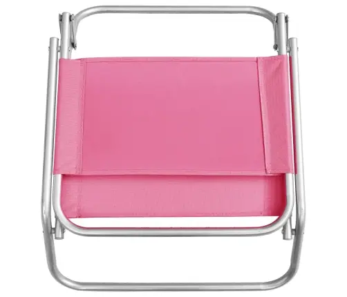 Salokāmi Pludmales Krēsli, 2 Gab., Rozā Audums Vidaxl