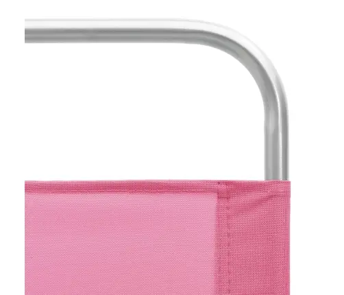 Salokāmi Pludmales Krēsli, 2 Gab., Rozā Audums Vidaxl