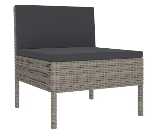 2-Daļīgs Dārza Atpūtas Mēbeļu Komplekts, Pelēka Pe Rotangpalma Vidaxl 2-Daļīgs Dārza Atpūtas Mēbeļu Komplekts, Pelēka Pe Rotangpalma Vidaxl