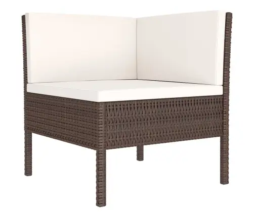 3-Daļīgs Dārza Atpūtas Mēbeļu Komplekts, Brūna Pe Rotangpalma Vidaxl