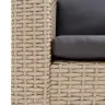 Dvivietė Sodo Sofa Su Pagalvėlėmis, Smėlio Spalvos, Poliratanas